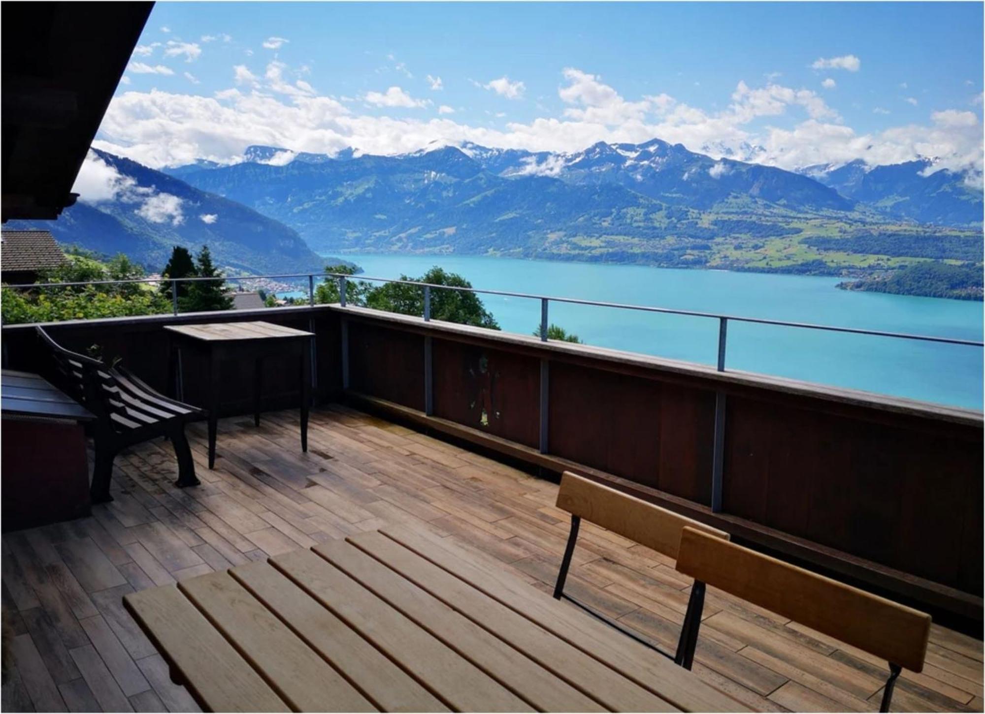 Chalet With View Of The Mountains And The Thun Lake Sigriswil Esterno foto