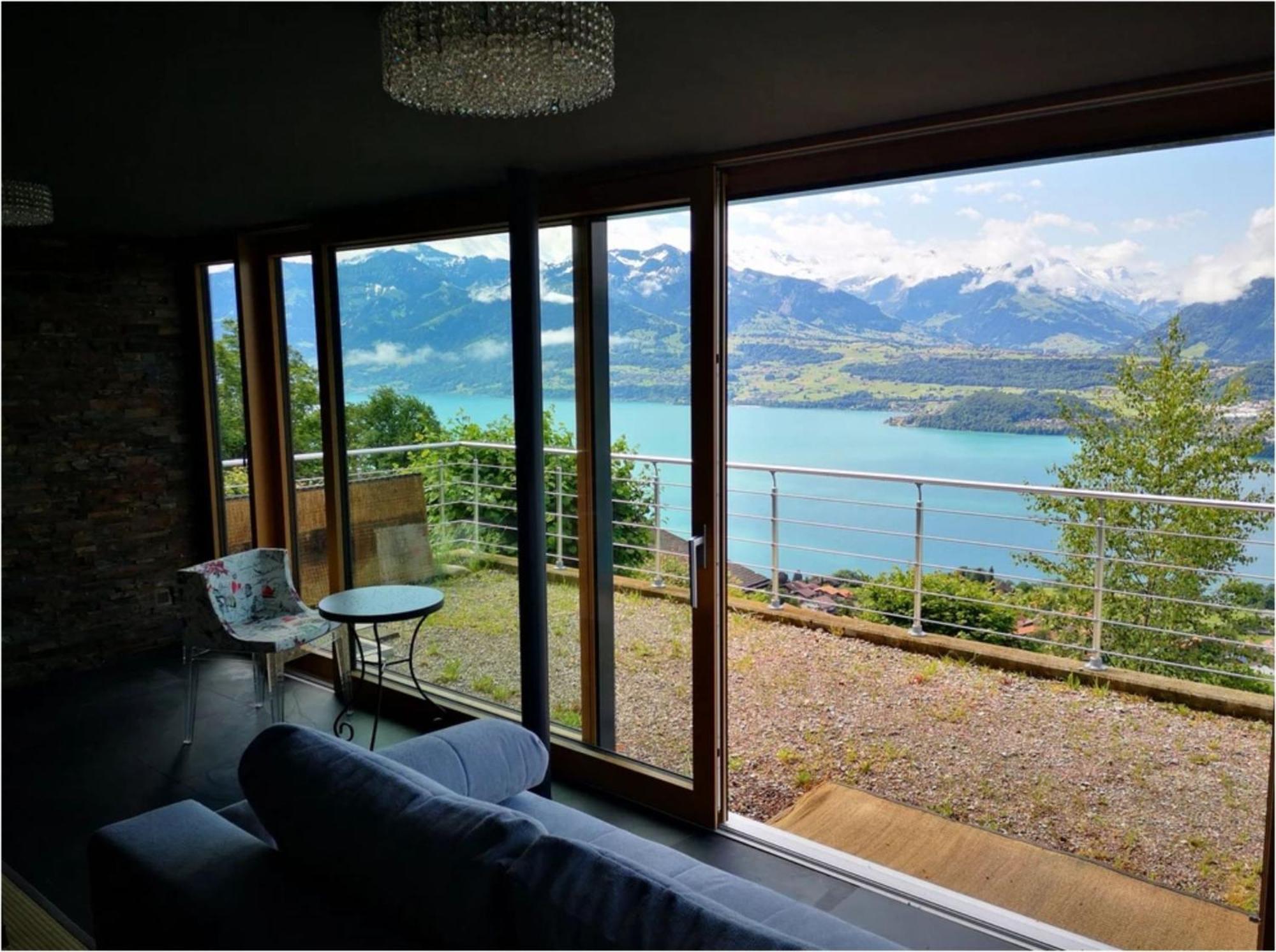Chalet With View Of The Mountains And The Thun Lake Sigriswil Esterno foto