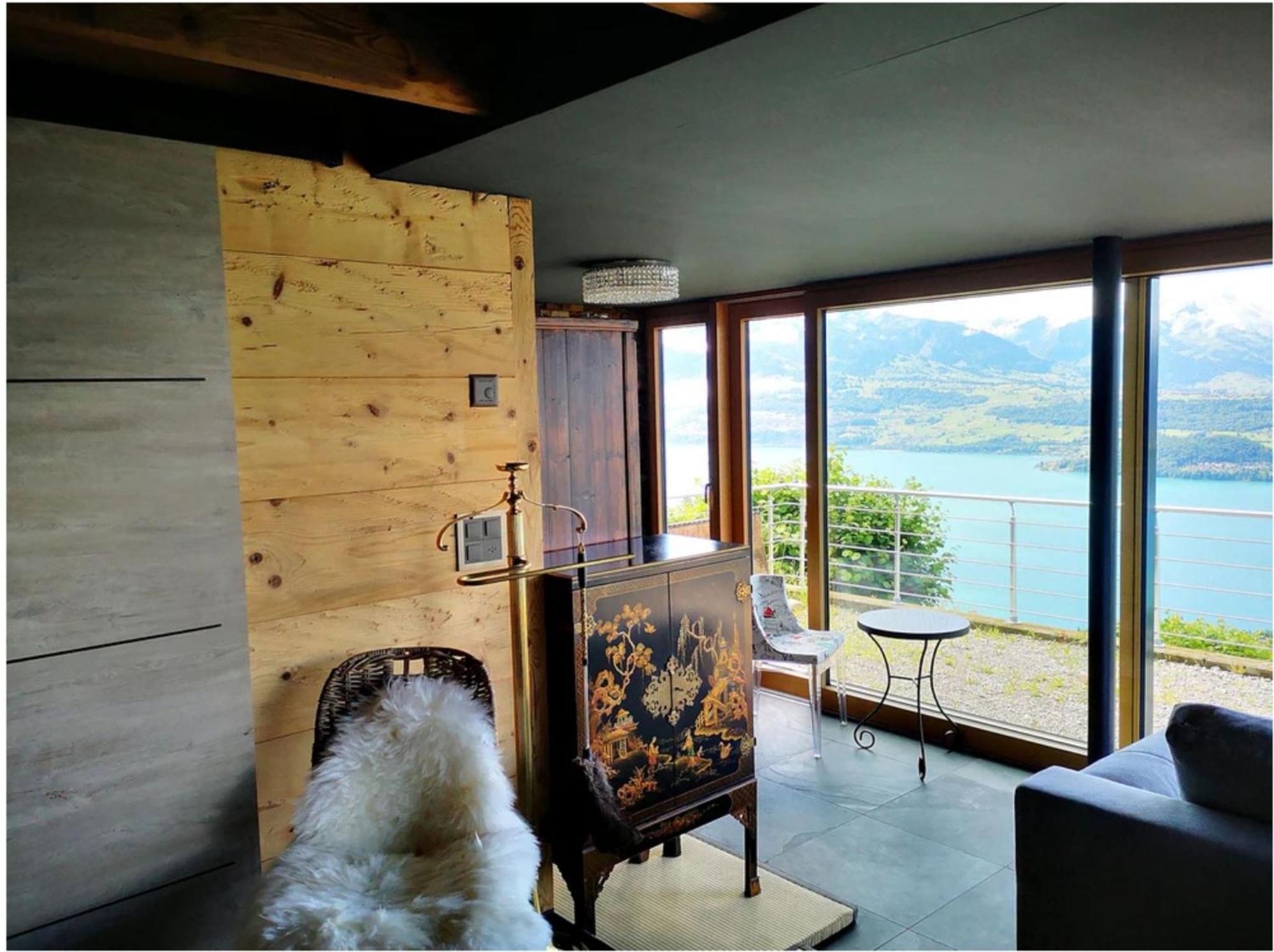 Chalet With View Of The Mountains And The Thun Lake Sigriswil Esterno foto