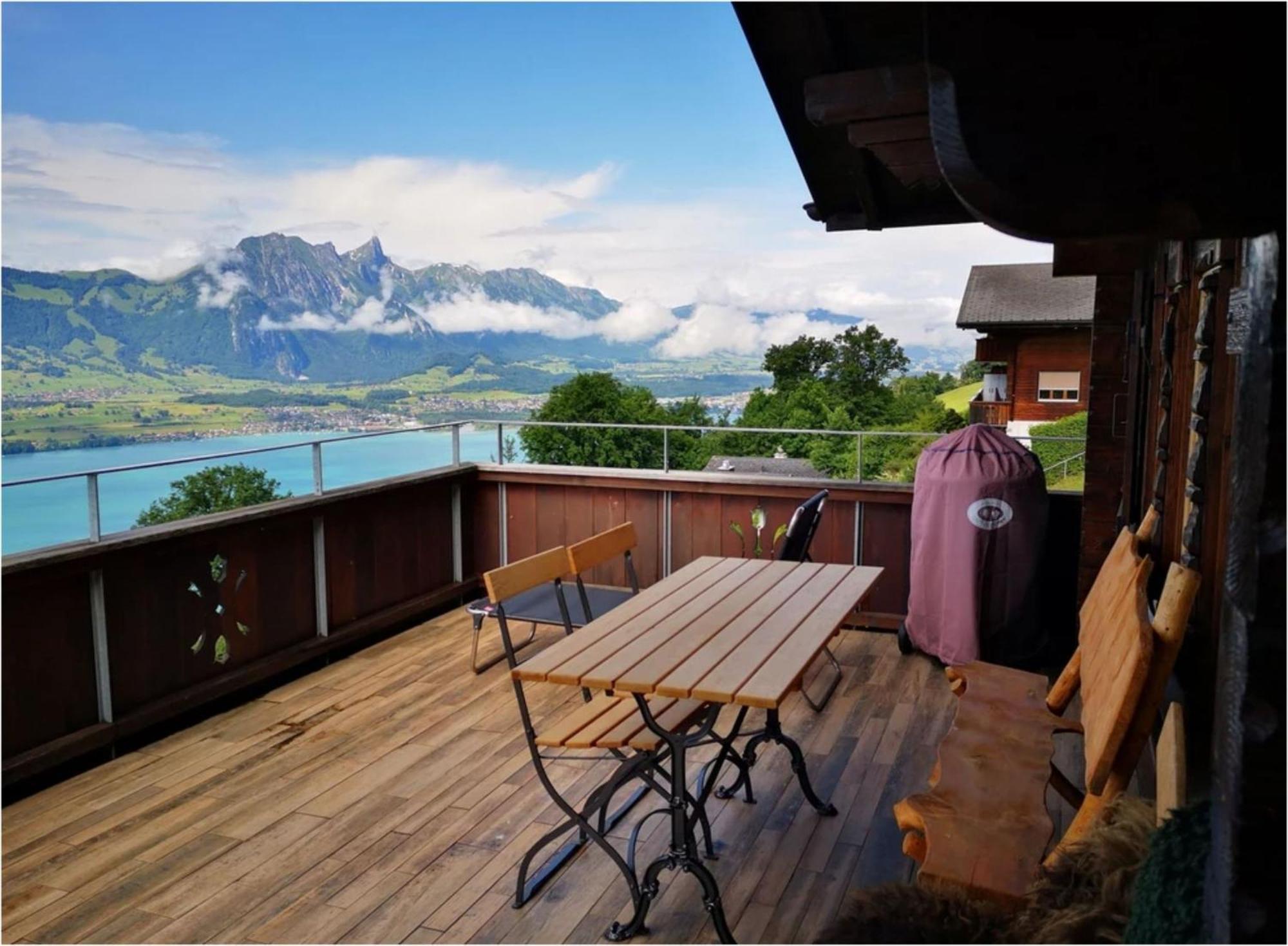 Chalet With View Of The Mountains And The Thun Lake Sigriswil Esterno foto